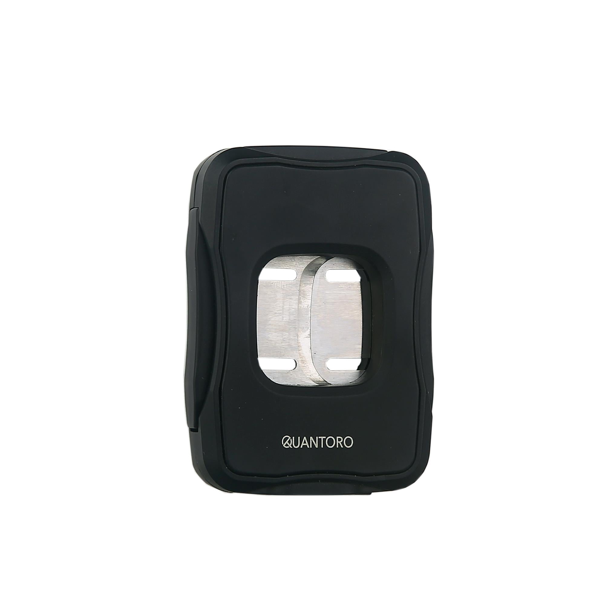 Quantoro QC-14 Dikdörtgen Çift Bıçaklı Düz Kesim Puro Kesici /Black