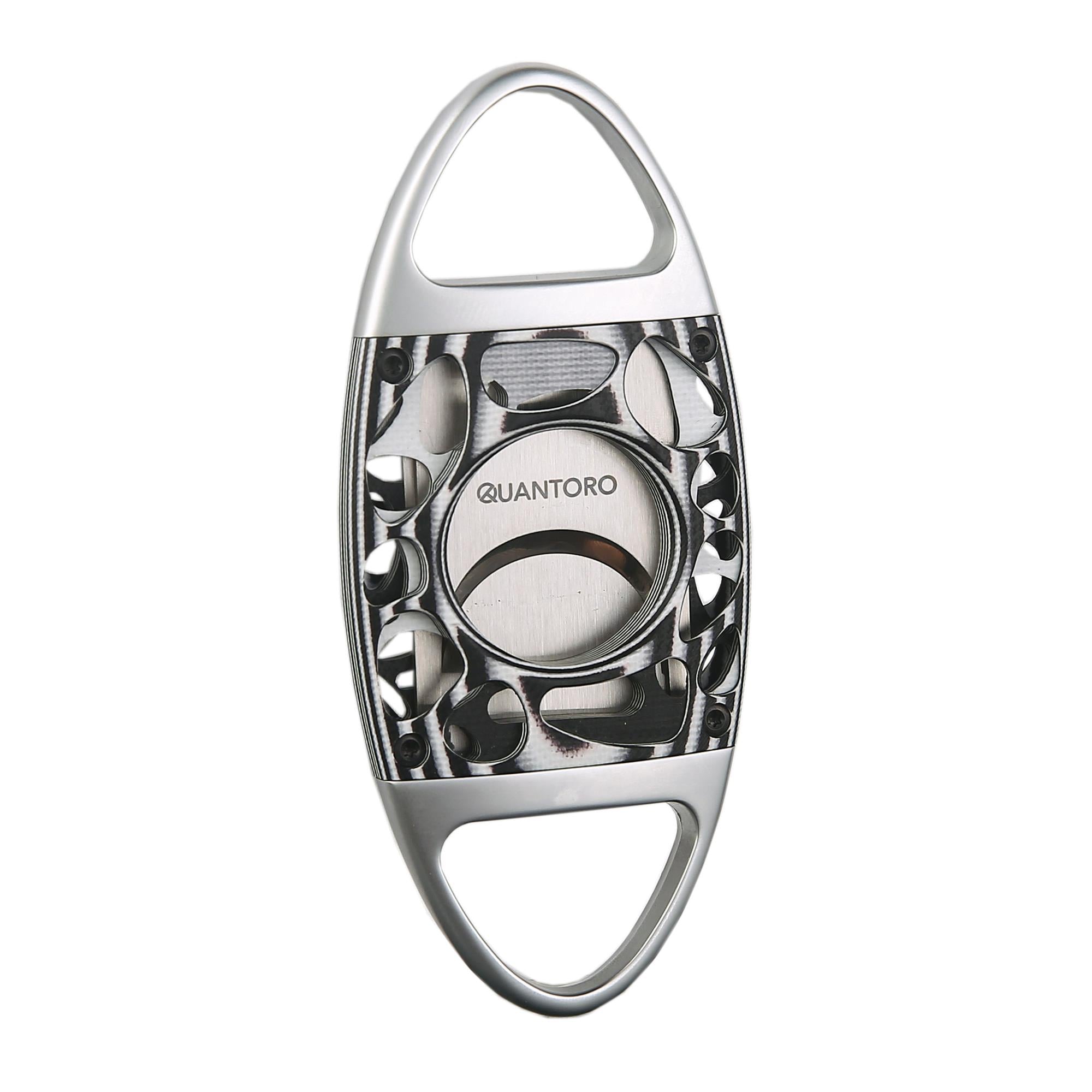 Quantoro QC-18 Metal CNC İşlemeli Puro Kesici / Silver/White