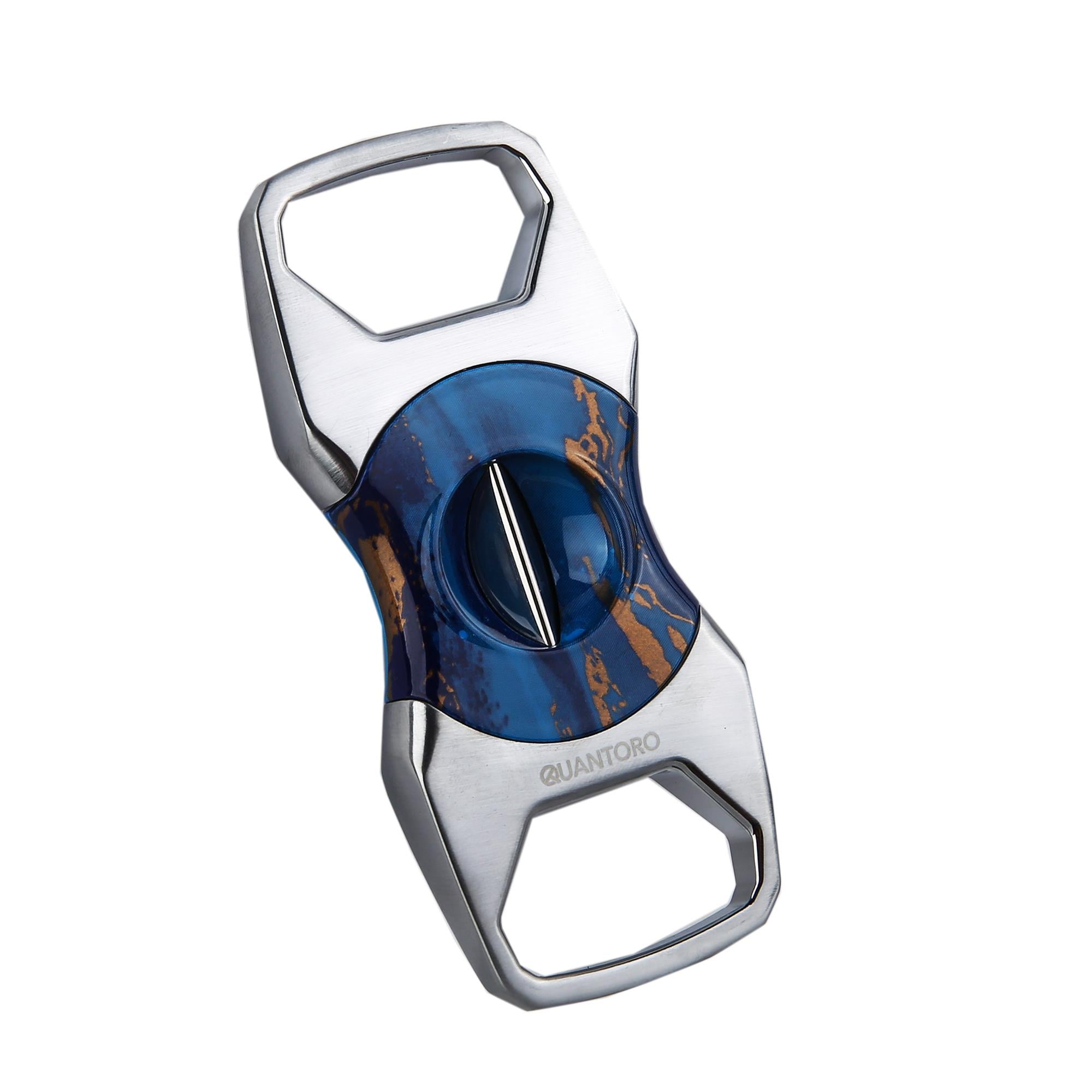 Quantoro QC-9 V-Kesim Puro Kesici/Chrome Blue Marble