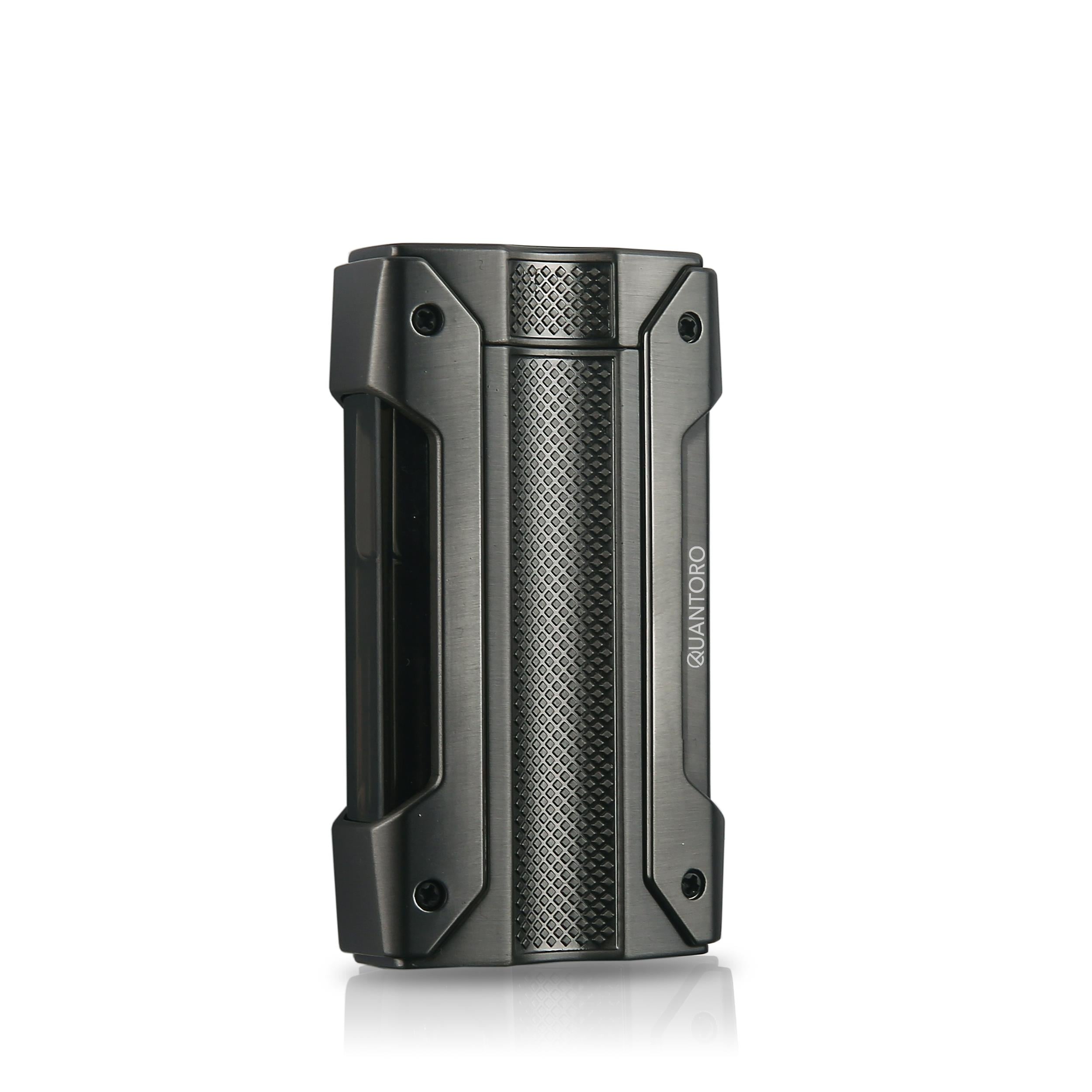 Quantoro Single Jet Alevli Puro Delicili Metal Puro Çakmağı Gunmetal MGM 04-7