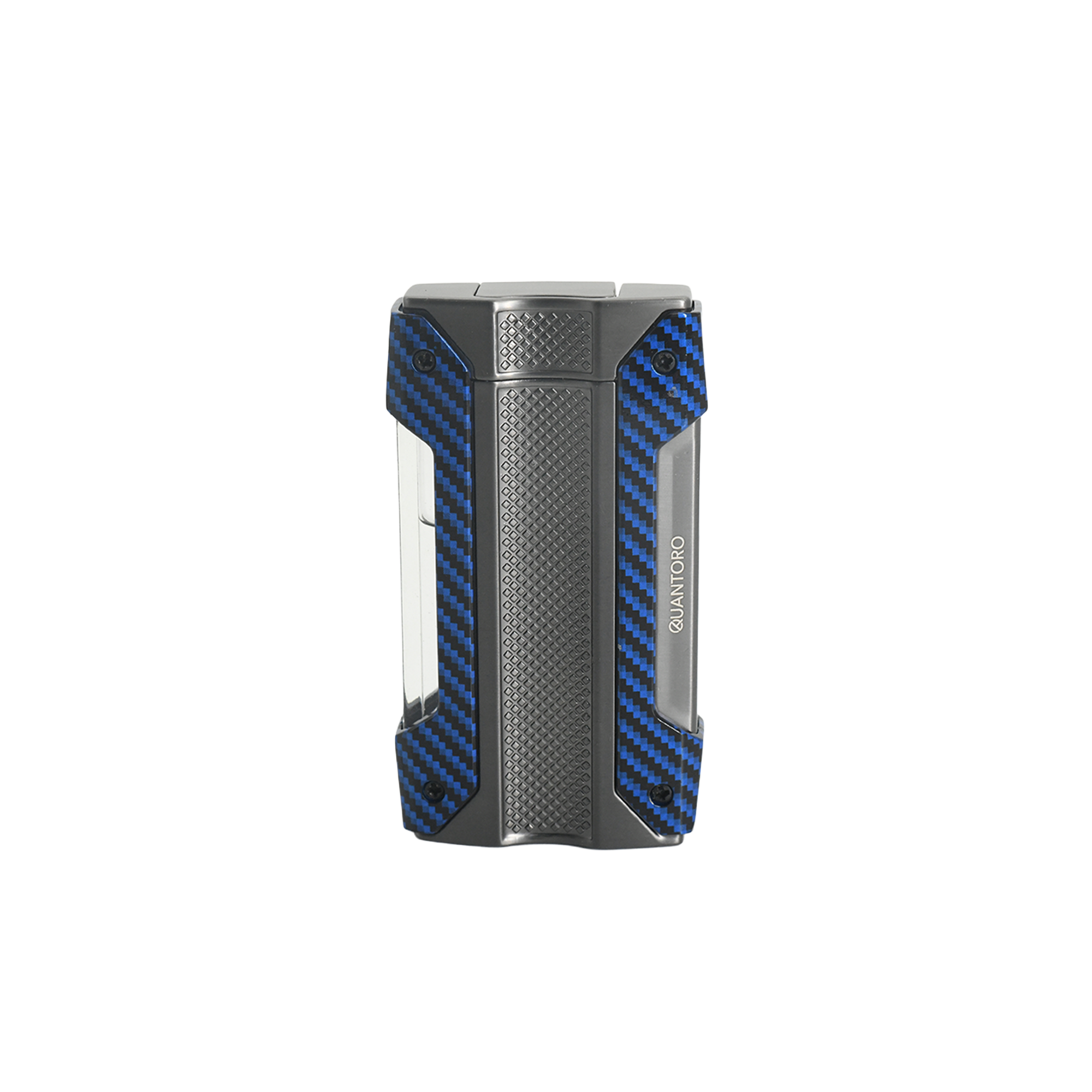 Quantoro Single Jet Alevli Puro Delicili Metal Puro Çakmağı Blue Carbon MGM 04-7