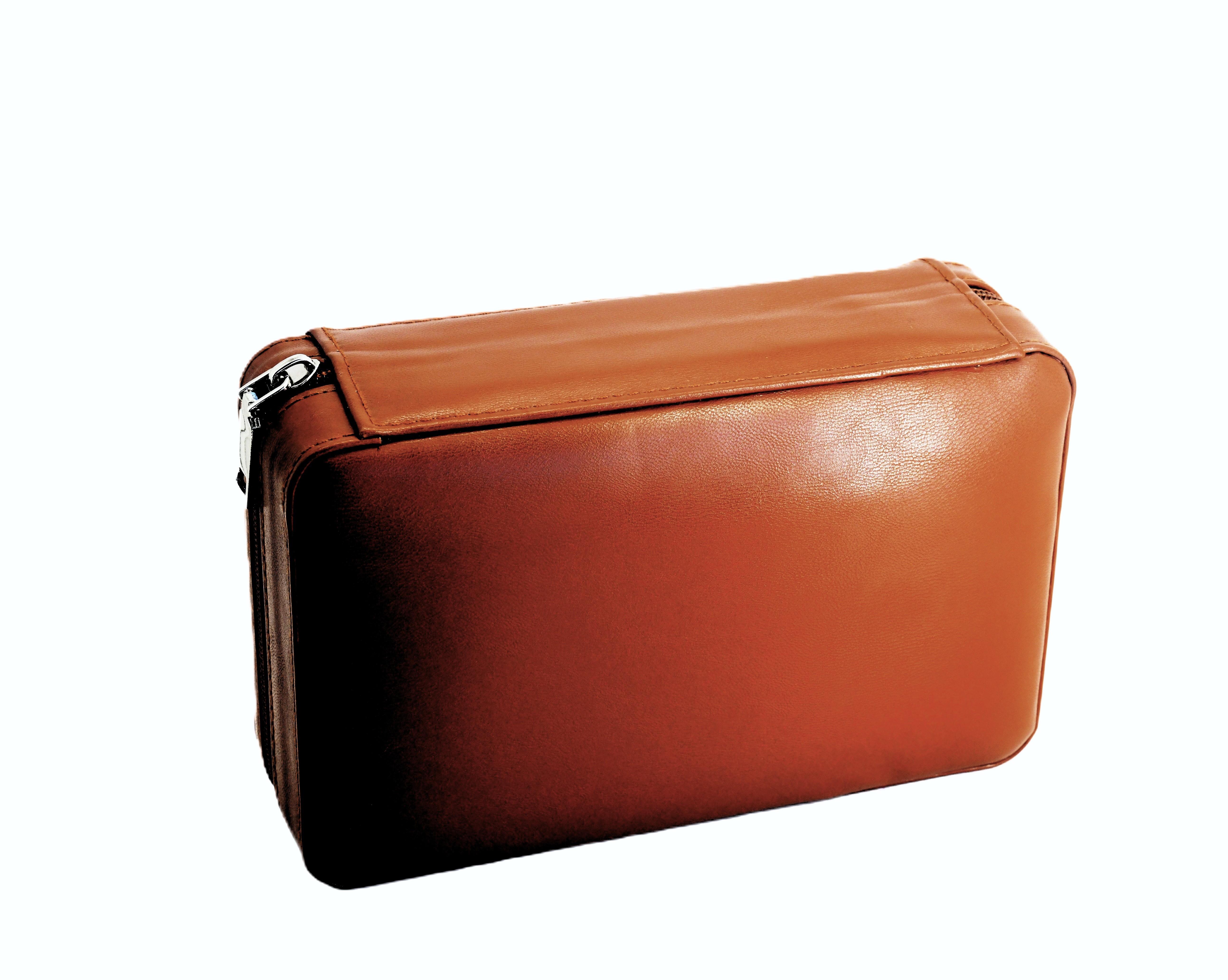QUANTUM Deri Seyahat Humidor Kahverengi