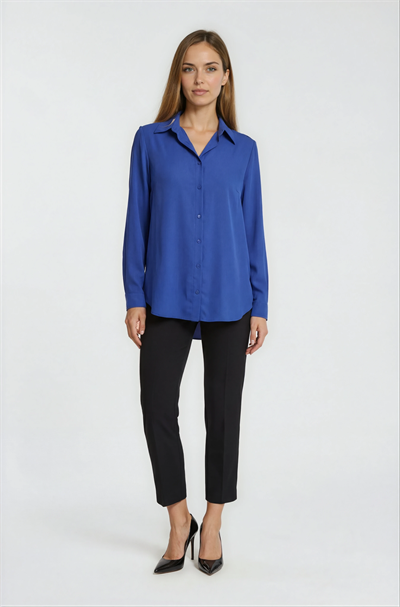 Anastacia Klasik Gömlek İNDİGO