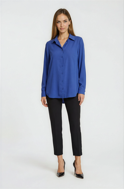 Anastacia Klasik Gömlek İNDİGO