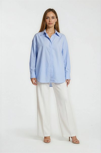 Antonina Oversize Gömlek AÇIK MAVİ