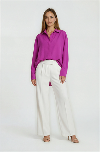 Antonina Oversize Gömlek FUŞYA