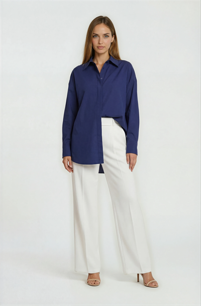 Antonina Oversize Gömlek LACİVERT