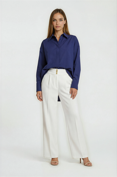 Antonina Oversize Gömlek LACİVERT