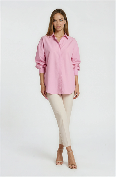 Antonina Oversize Gömlek PEMBE