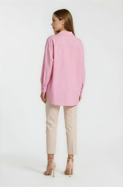 Antonina Oversize Gömlek PEMBE