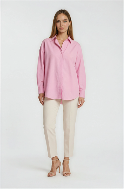 Antonina Oversize Gömlek PEMBE