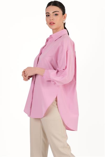 Antonina Oversize Gömlek PEMBE
