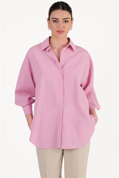 Antonina Oversize Gömlek PEMBE