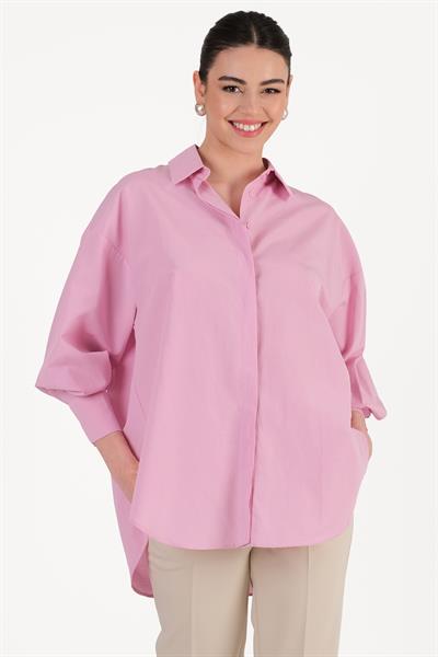 Antonina Oversize Gömlek PEMBE