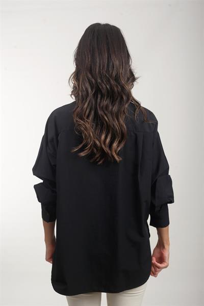 Antonina Oversize Gömlek SİYAH