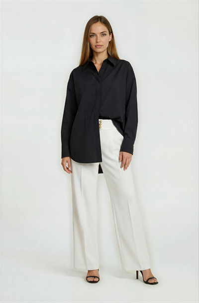 Antonina Oversize Gömlek SİYAH