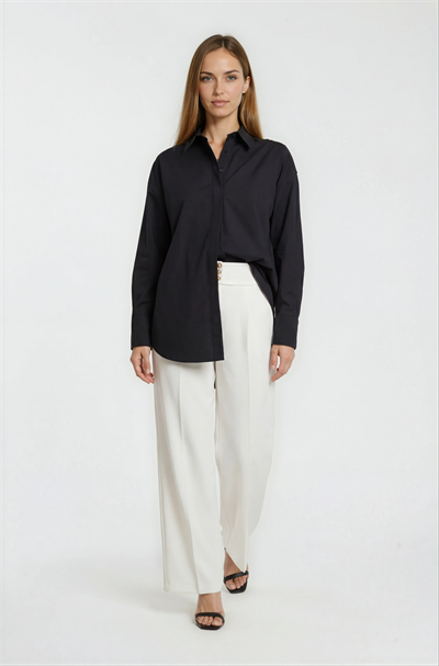 Antonina Oversize Gömlek SİYAH