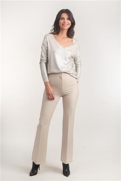 Ardengo Geniş Kemer İspanyol Paça Pantolon TAŞ