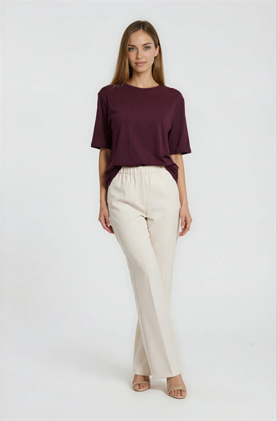 Bisiklet Yaka Kısa Kollu Basic BORDO