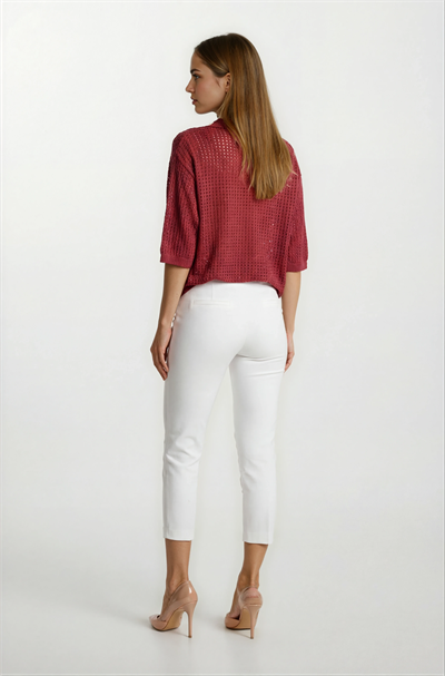 Capovilla Dar Paça Cepsiz Pantolon BEYAZ