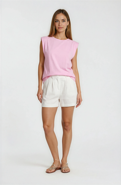 Caprioglio Vatkalı Kolsuz Basic PEMBE