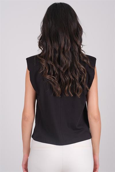 Caprioglio Vatkalı Kolsuz Basic SİYAH