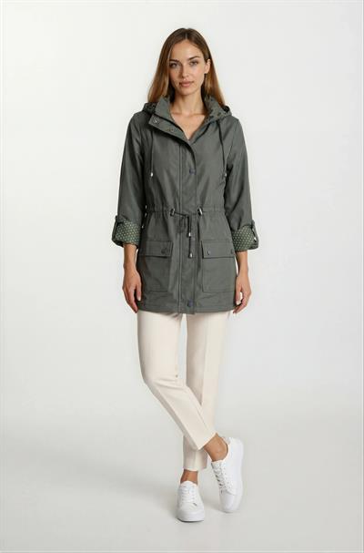 Christensen Kapüşonlu Çıtçıtlı Katlamalı Kol Safari Mont HAKİ