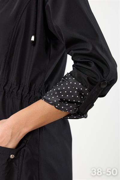 Christensen Kapüşonlu Çıtçıtlı Katlamalı Kol Safari Mont SİYAH