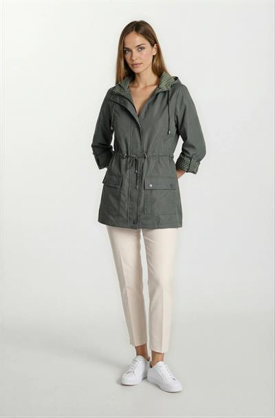 Christensen Kapüşonlu Çıtçıtlı Katlamalı Kol Safari Mont HAKİ