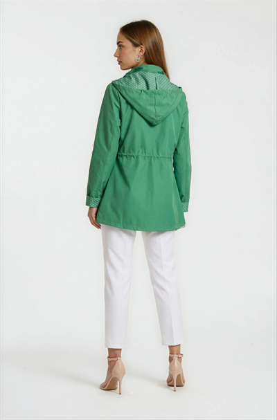 Christensen Kapüşonlu Çıtçıtlı Katlamalı Kol Safari Mont YEŞİL