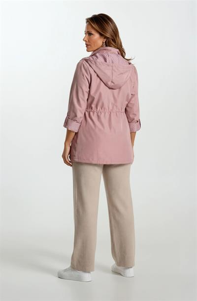 Christensen Kapüşonlu Çıtçıtlı Katlamalı Kol Safari Mont GÜL KURUSU