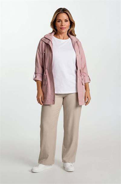 Christensen Kapüşonlu Çıtçıtlı Katlamalı Kol Safari Mont GÜL KURUSU