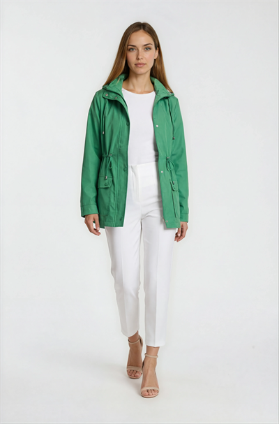 Christensen Kapüşonlu Çıtçıtlı Katlamalı Kol Safari Mont YEŞİL