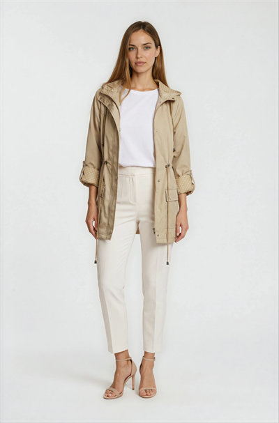 Christensen Kapüşonlu Çıtçıtlı Katlamalı Kol Safari Mont CAMEL