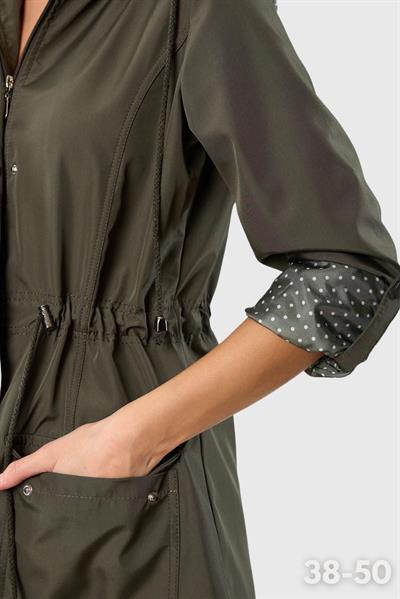 Christensen Kapüşonlu Çıtçıtlı Katlamalı Kol Safari Mont HAKİ