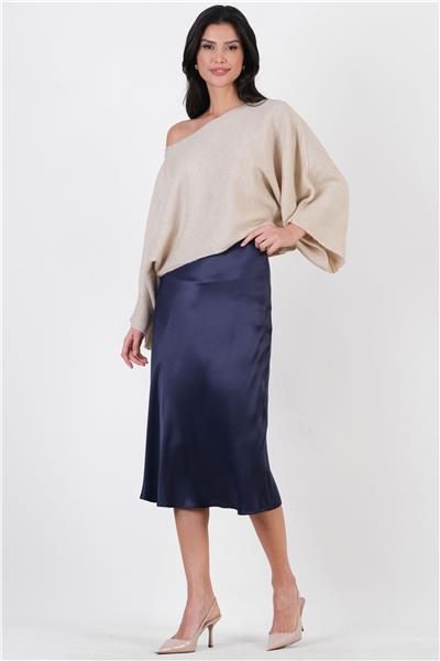 Clorinda Bel Lastikli Etek LACİVERT