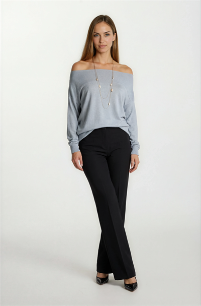 Consolato Kayık Yaka Triko GRİ