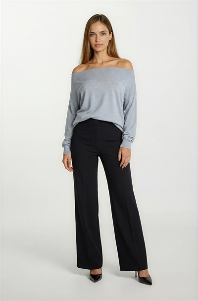 Consolato Kayık Yaka Triko GRİ