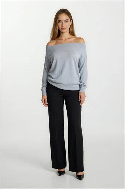 Consolato Kayık Yaka Triko GRİ