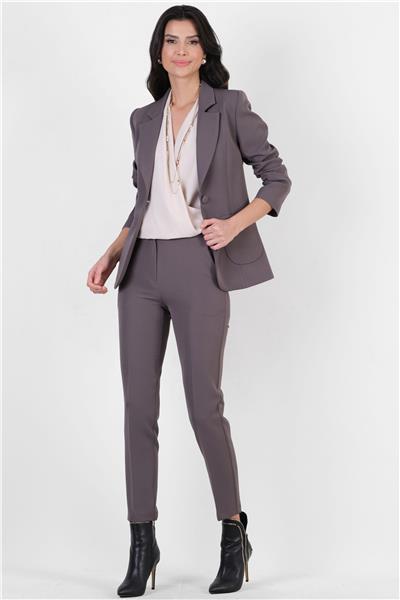 Corinta Mono Yaka Büyük Cepli Ceket GRİ