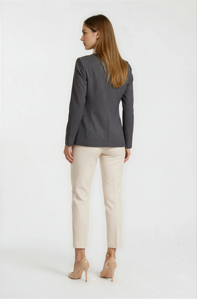 Corinta Mono Yaka Büyük Cepli Ceket GRİ