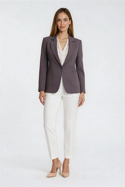 Corinta Mono Yaka Büyük Cepli Ceket GRİ