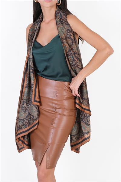 Coronato Desenli Şal SİYAH