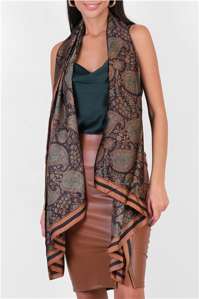 Coronato Desenli Şal SİYAH