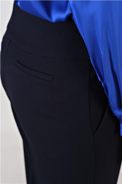 Cristano Geniş Korsajlı Yandan Fermuarlı Pantolon LACİVERT