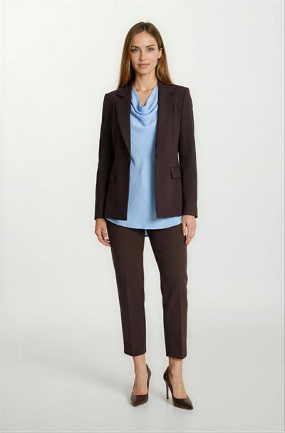 Cristano Mono Yaka Tek Düğme Ceket KAHVE