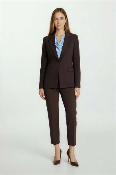 Cristano Mono Yaka Tek Düğme Ceket KAHVE