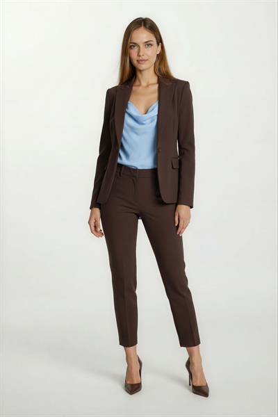 Cristano Mono Yaka Tek Düğme Ceket KAHVE