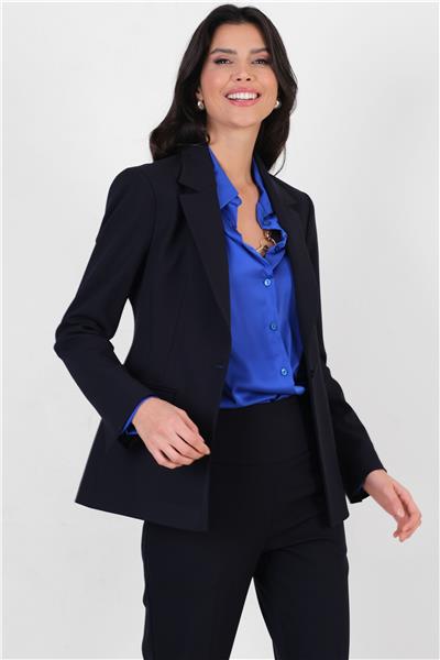 Cristano Mono Yaka Tek Düğme Ceket LACİVERT