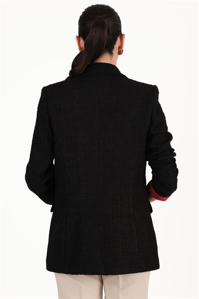 Dandolo Klasik Yaka Tek Düğme Ceket SİYAH